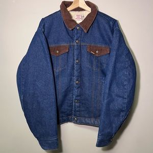 Vintage Western Sherpa Lined Denim Jacket